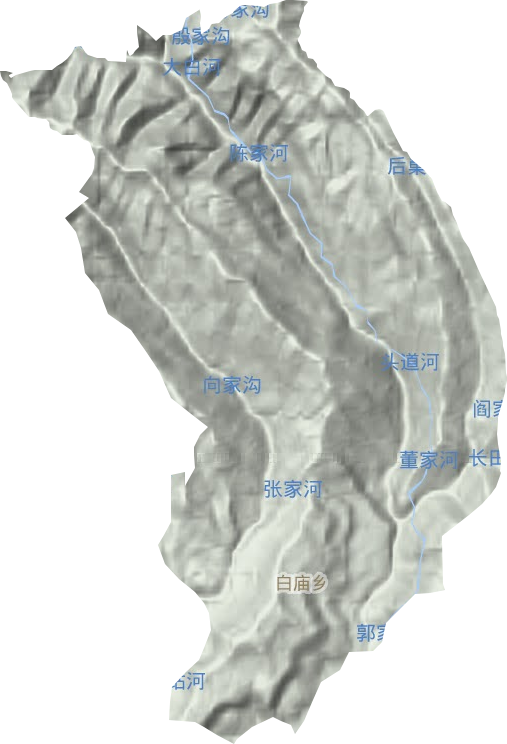 白庙乡地形图