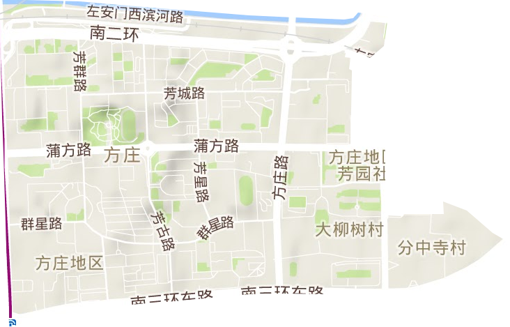 方庄地区办事处地形图