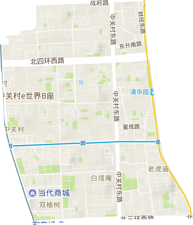 中关村街道地形图