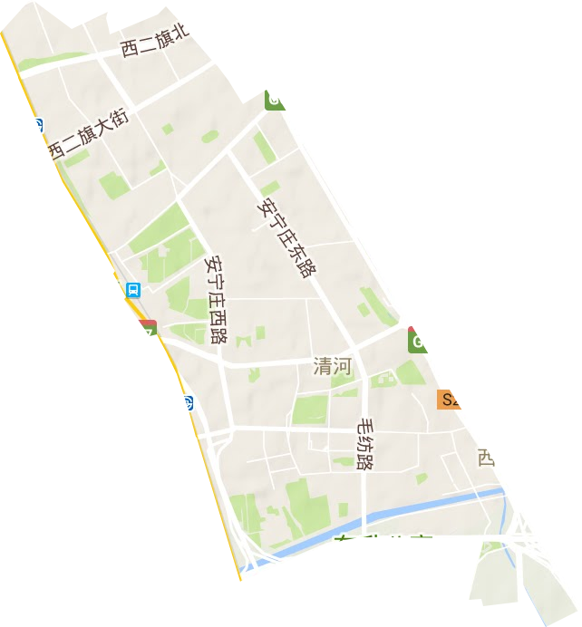 清河街道地形图