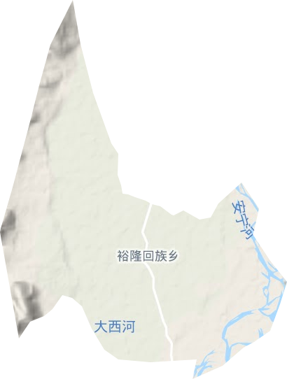 裕隆回族乡地形图