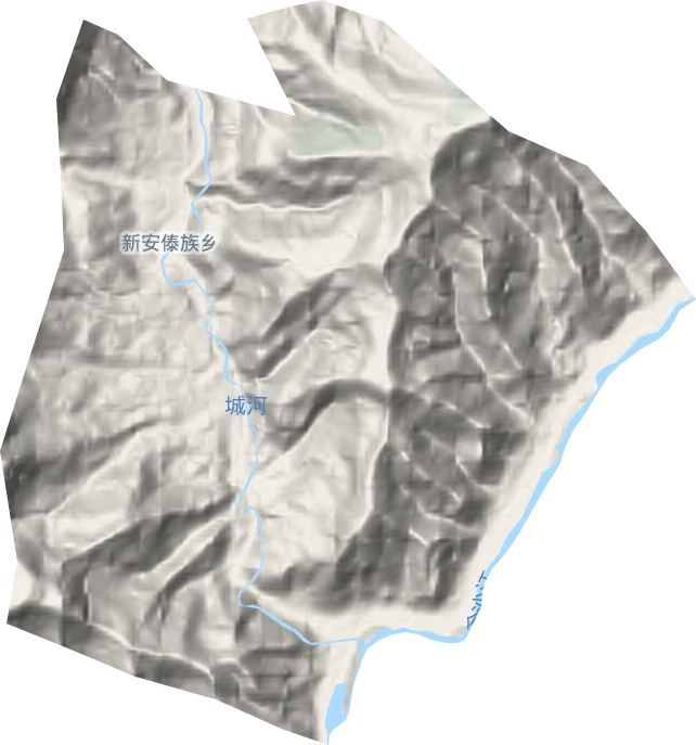 新安傣族乡地形图