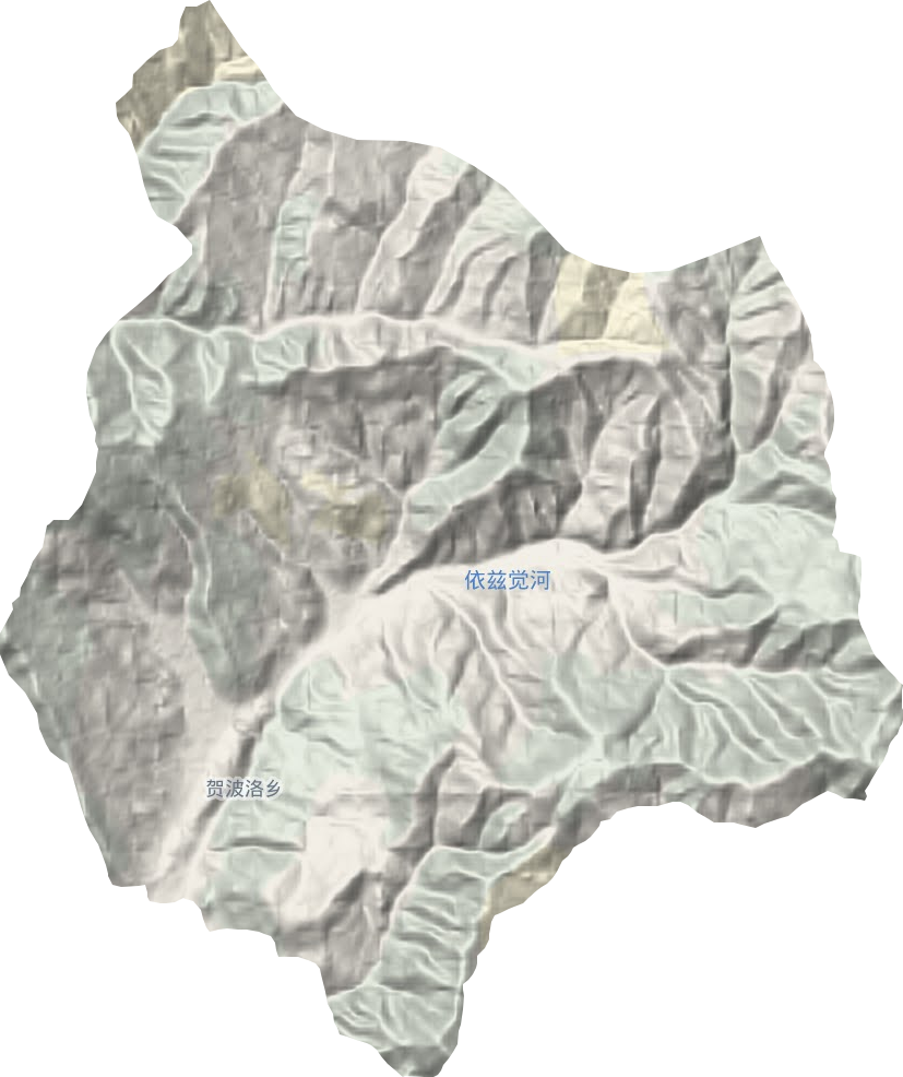贺波洛乡地形图
