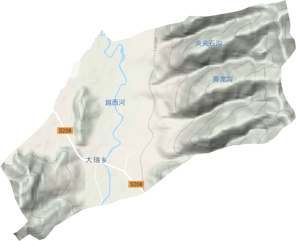 大瑞乡地形图