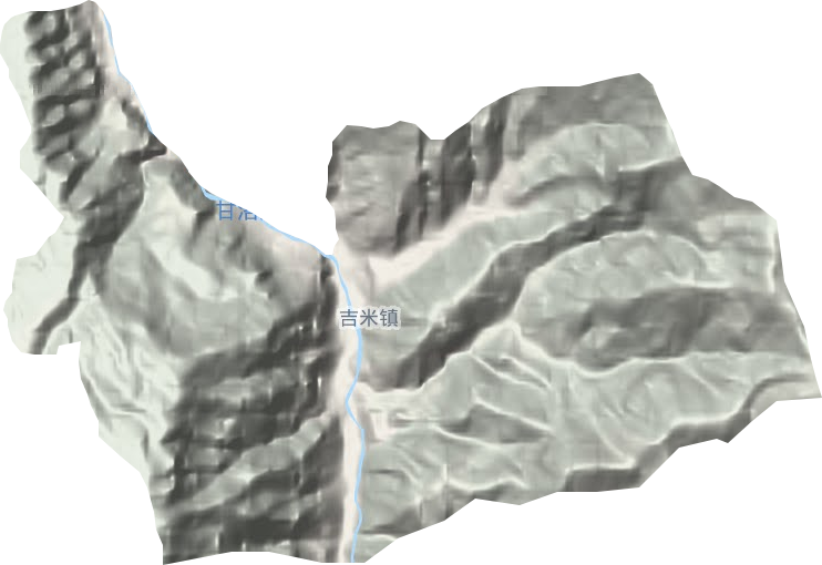 吉米镇地形图