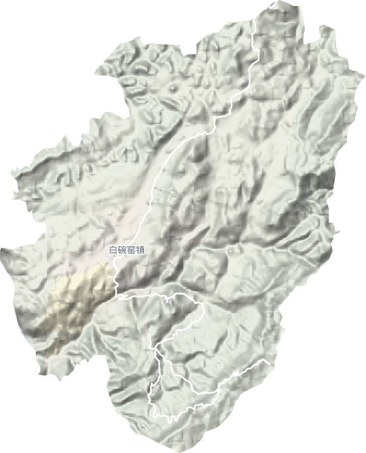 白碗窑镇地形图