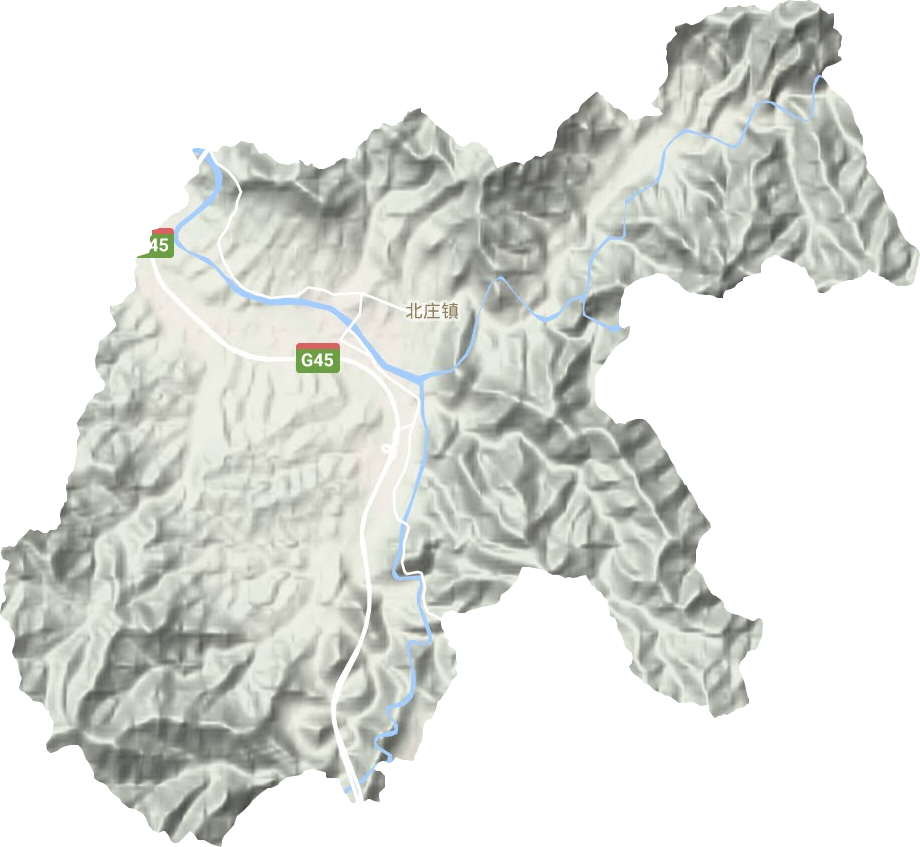 北庄镇地形图
