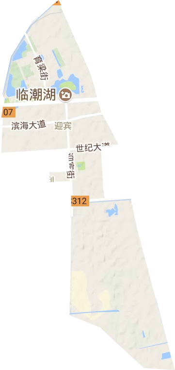 迎宾街道地形图