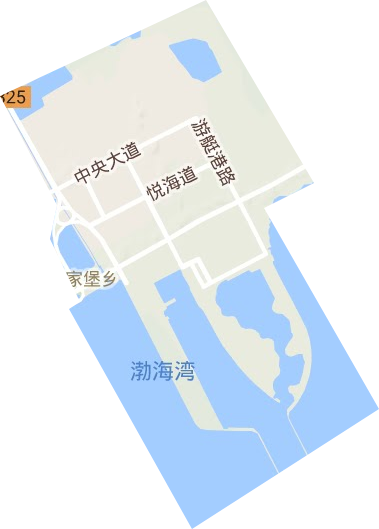 中心渔港经济区地形图