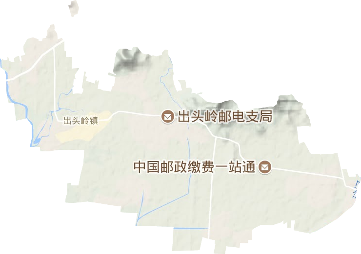 出头岭镇地形图