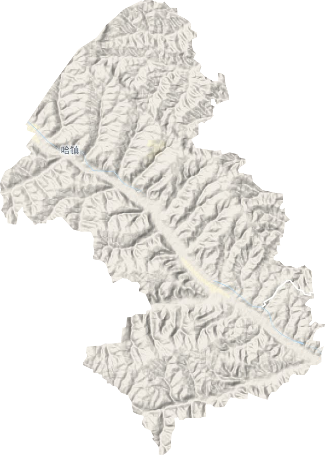 哈镇地形图