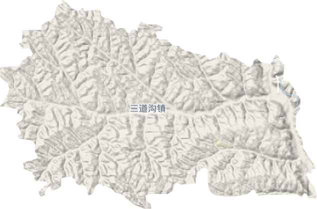 三道沟镇地形图