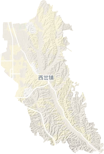 西岔镇地形图