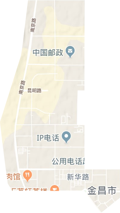 新华路街道地形图