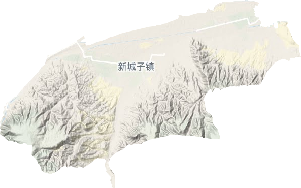 新城子镇地形图