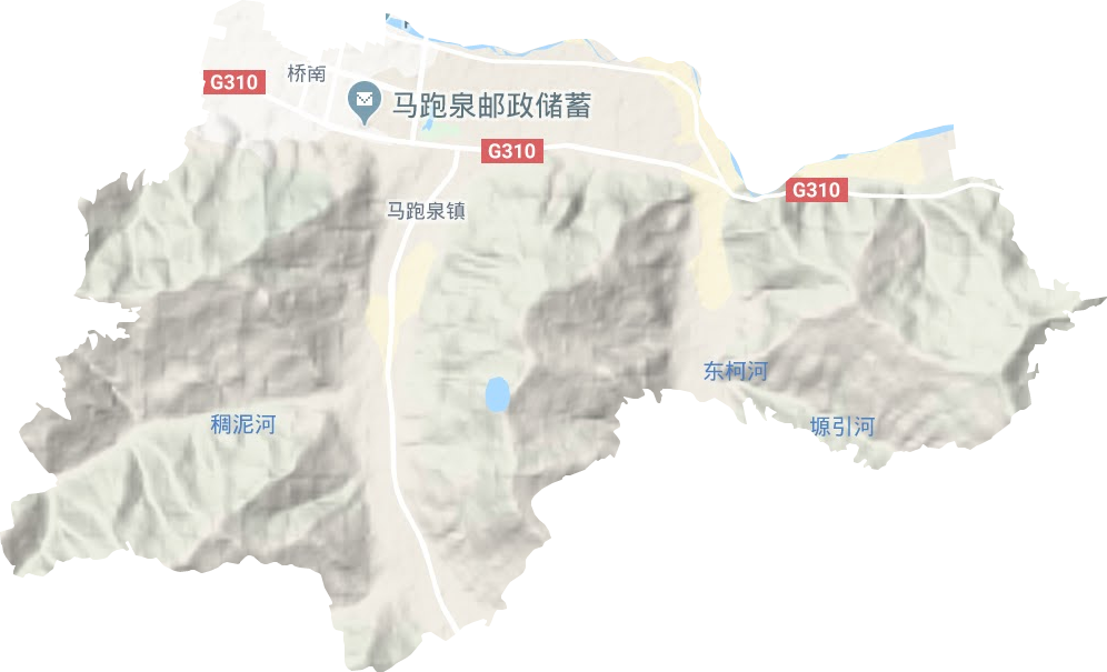 马跑泉镇地形图