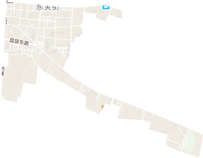 东南街街道地形图