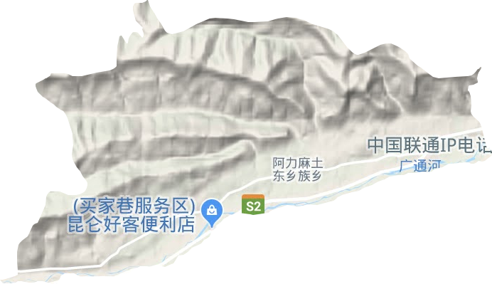 阿力麻土东乡族乡地形图