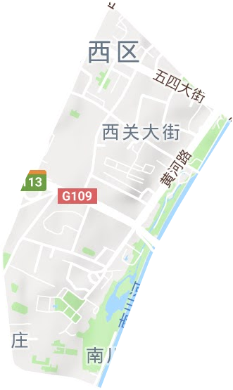 西关大街街道地形图