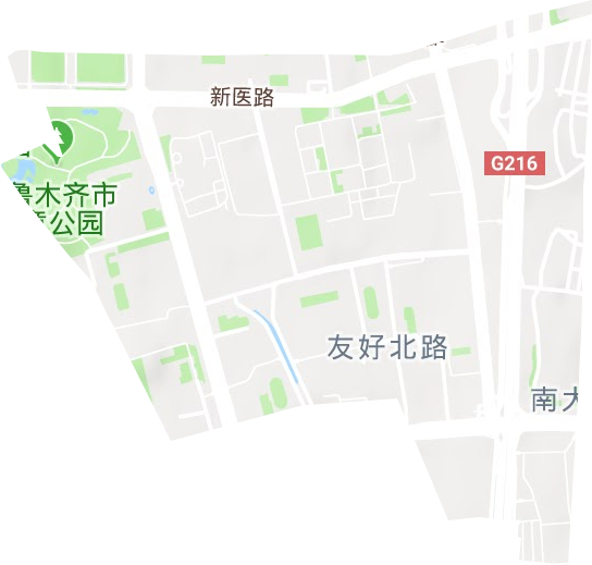 友好北路街道地形图