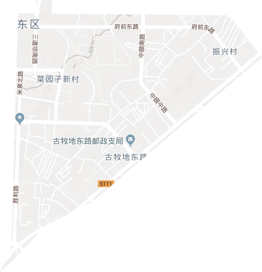 古牧地东路街道地形图