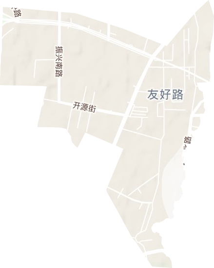 南路街道地形图