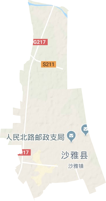 沙雅镇地形图