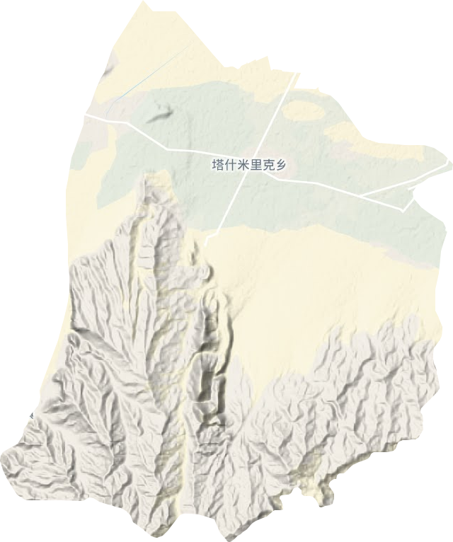 塔什米里克乡地形图