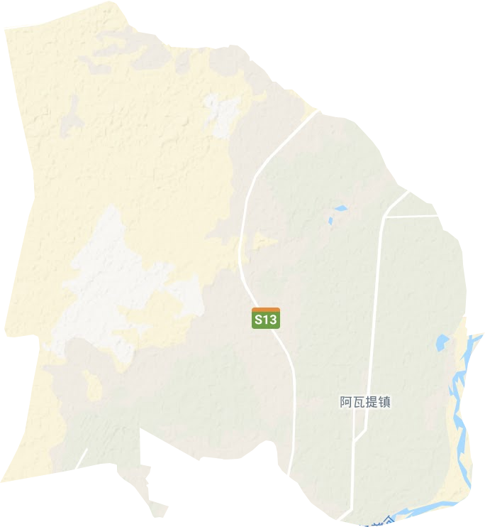 阿瓦提镇地形图