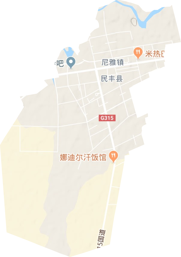 尼雅镇地形图