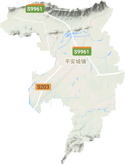 平安城镇地形图