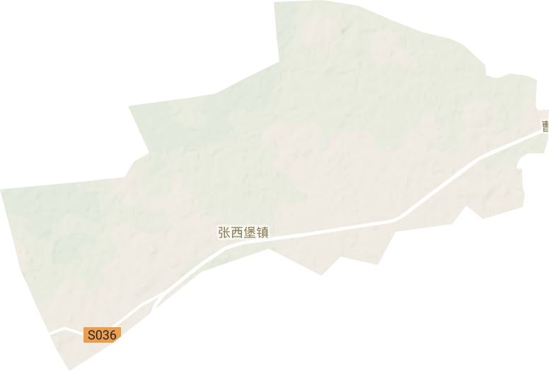 张西堡镇地形图