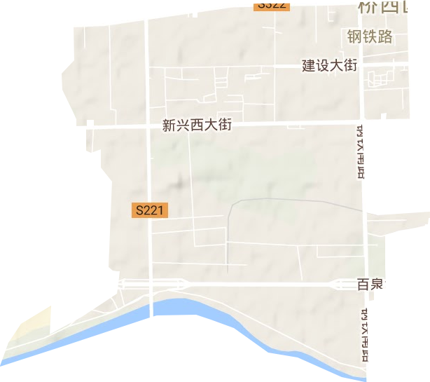 钢铁路街道地形图