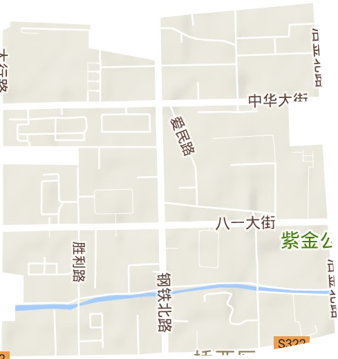 中华大街街道地形图