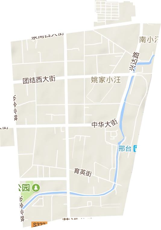 团结路街道地形图