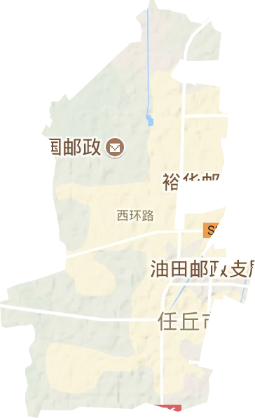 西环路街道地形图