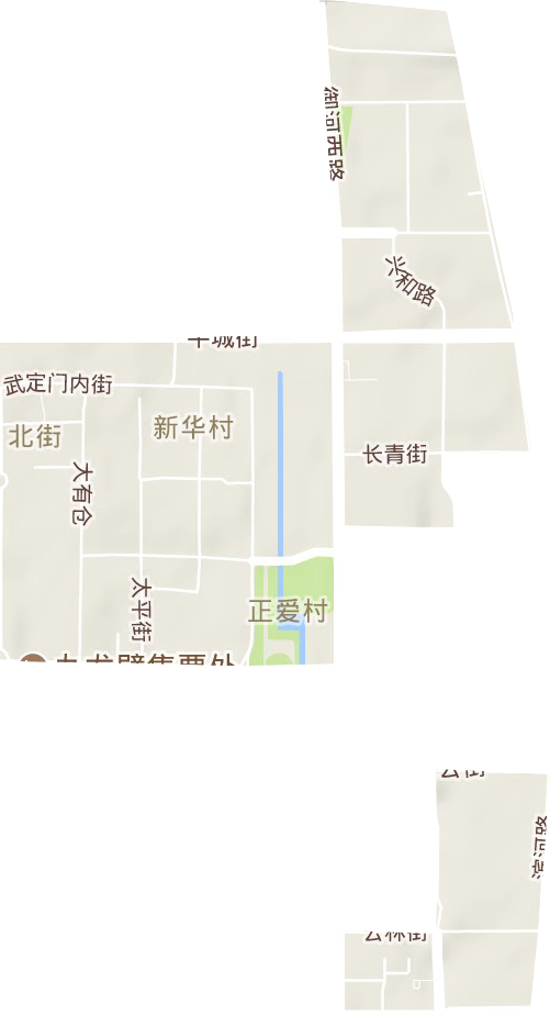 北街街道地形图