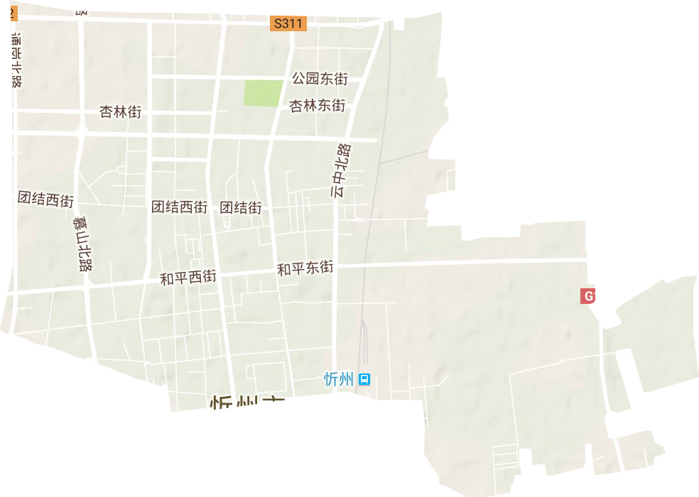 长征街街道地形图