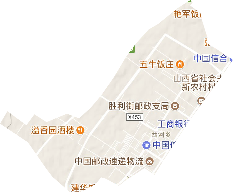 西河乡地形图