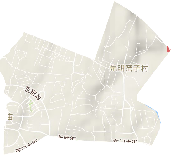 回民街道地形图