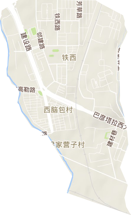 铁西街道地形图