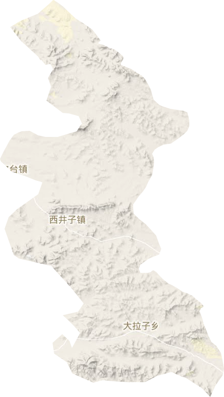 西井子镇地形图