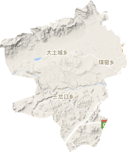 三岔口乡地形图