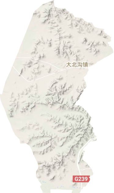 大北沟镇地形图