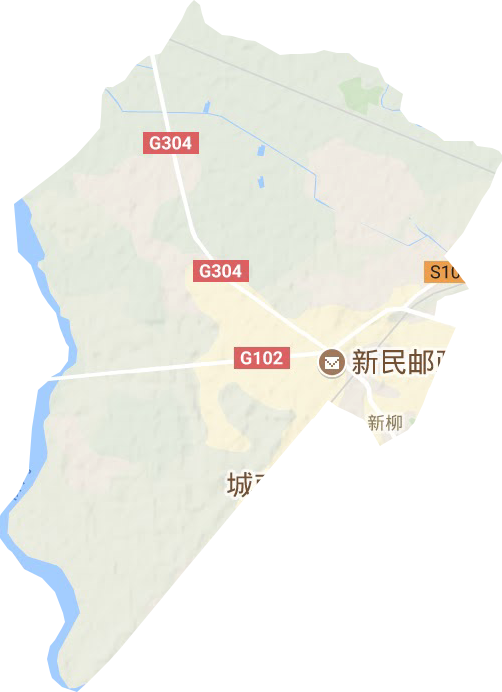 新柳街道地形图