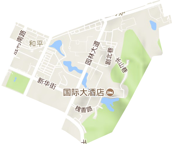 和平街道地形图