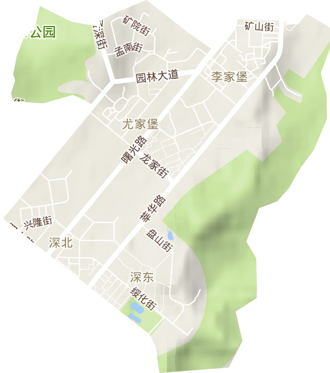 深北街道地形图