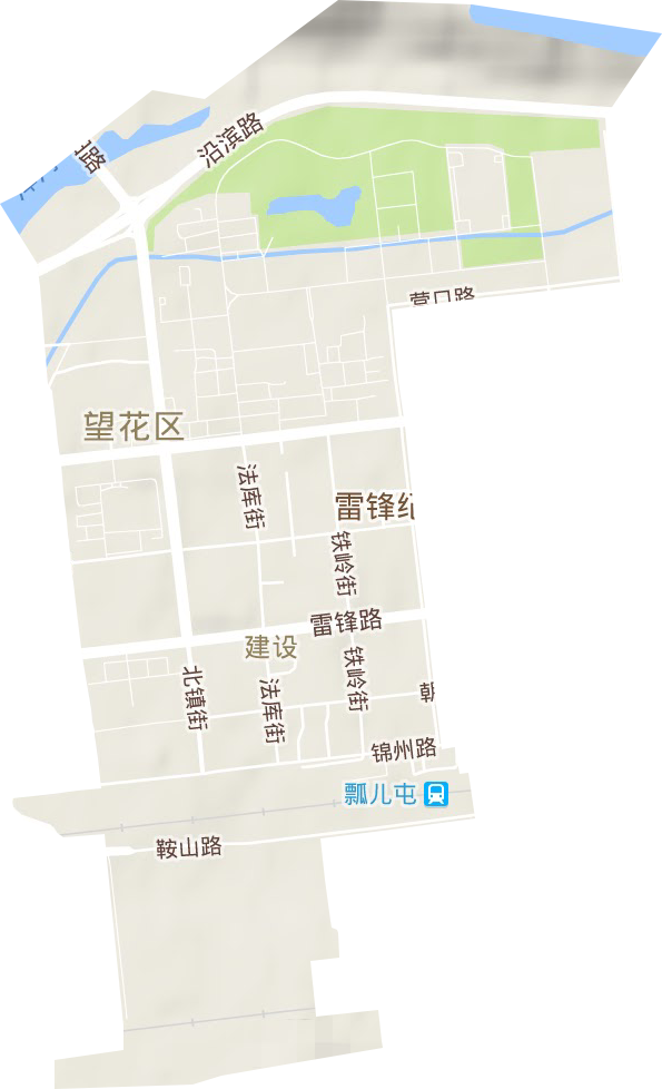 建设街道地形图