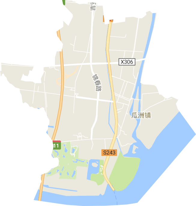 瓜洲镇高清电子地图