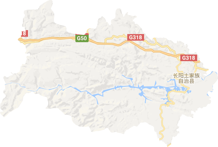 长阳县乡镇地图图片